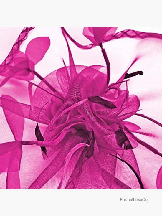 Mesh Floral Feather Fascinator Headband Wedding Cocktail Tea Party main image 2